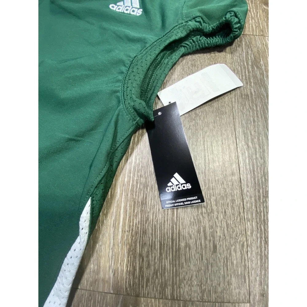 Adidas Football Jersey Mens Large Green V Neck Athletic Trainer Blank A1 Stock J